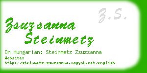 zsuzsanna steinmetz business card